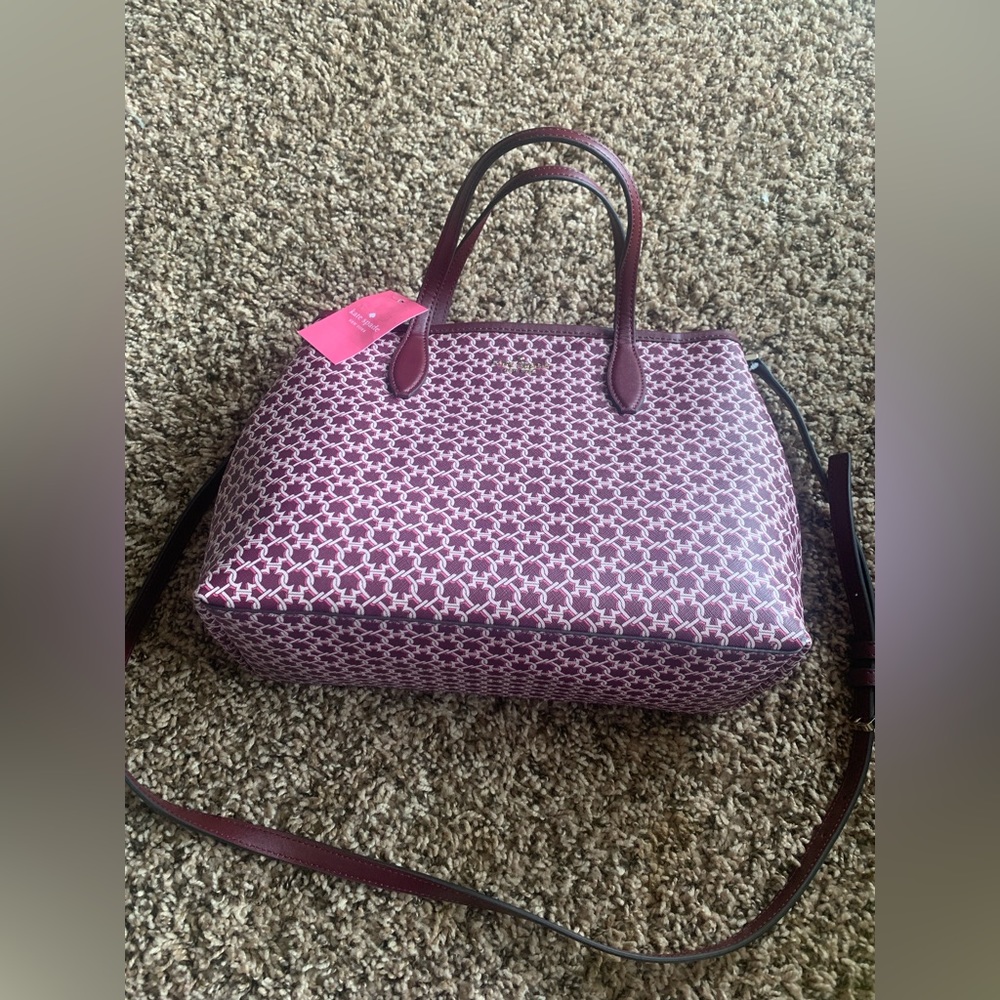 kate spade mini tote spade link pink multi nwt